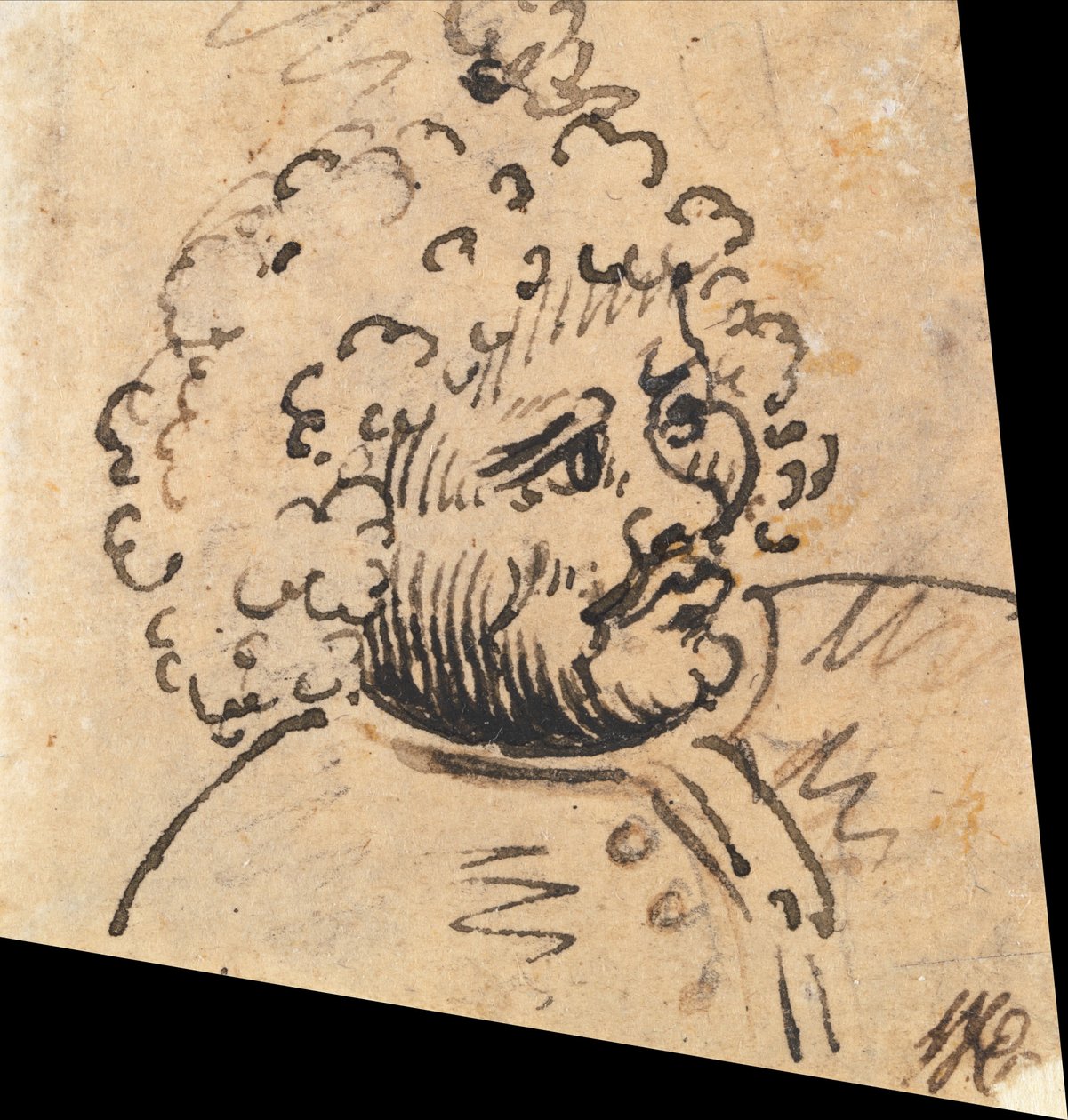 Grotesk kvindelig hoved af William Hogarth