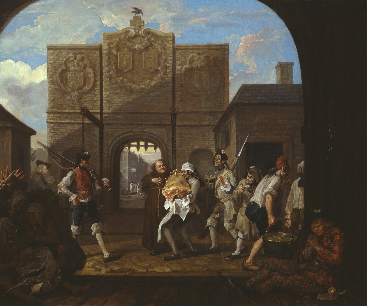 O Roast Beef of Old England (The Gate of Calais) af William Hogarth