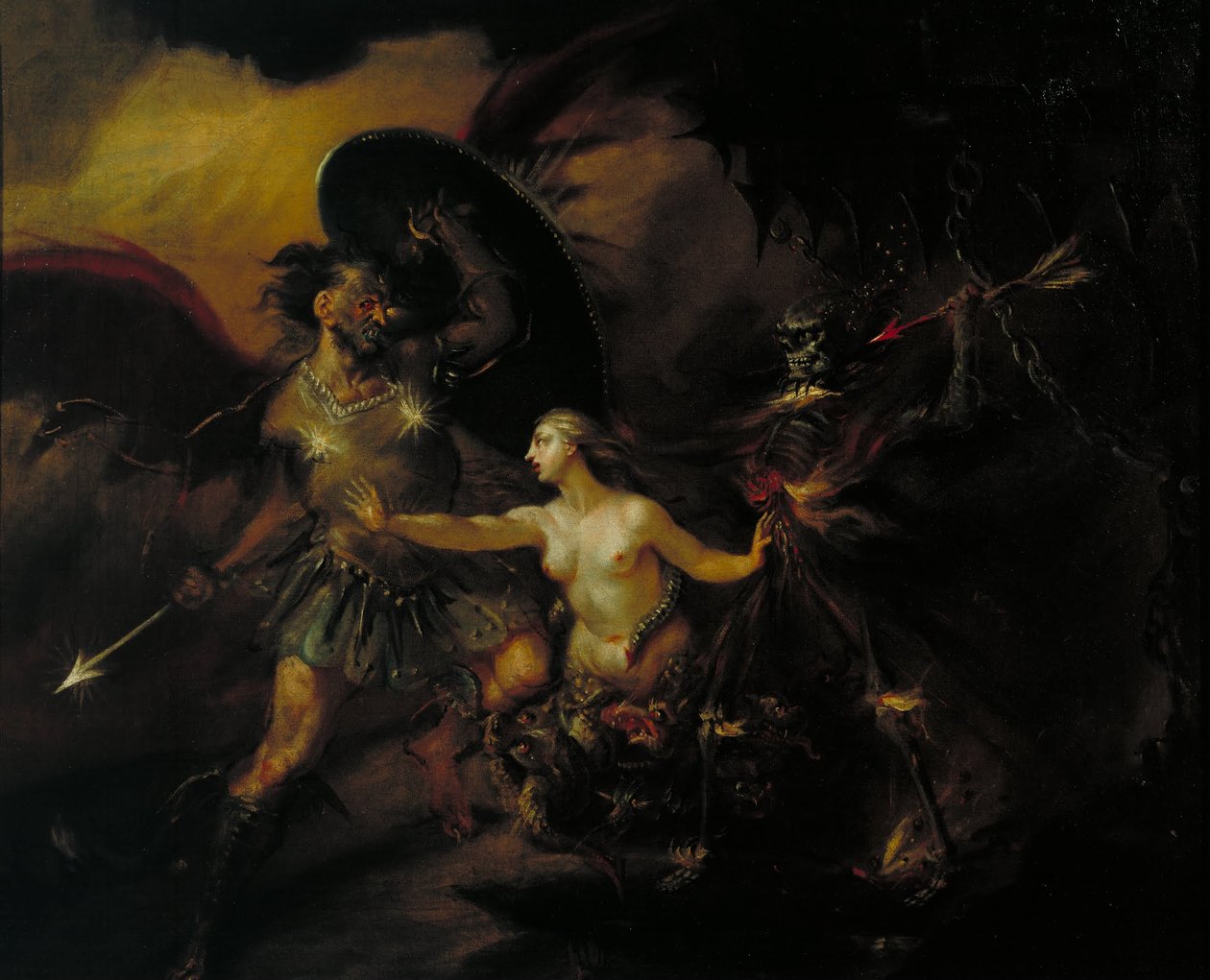 Satan, synd og død (En scene fra Miltons 