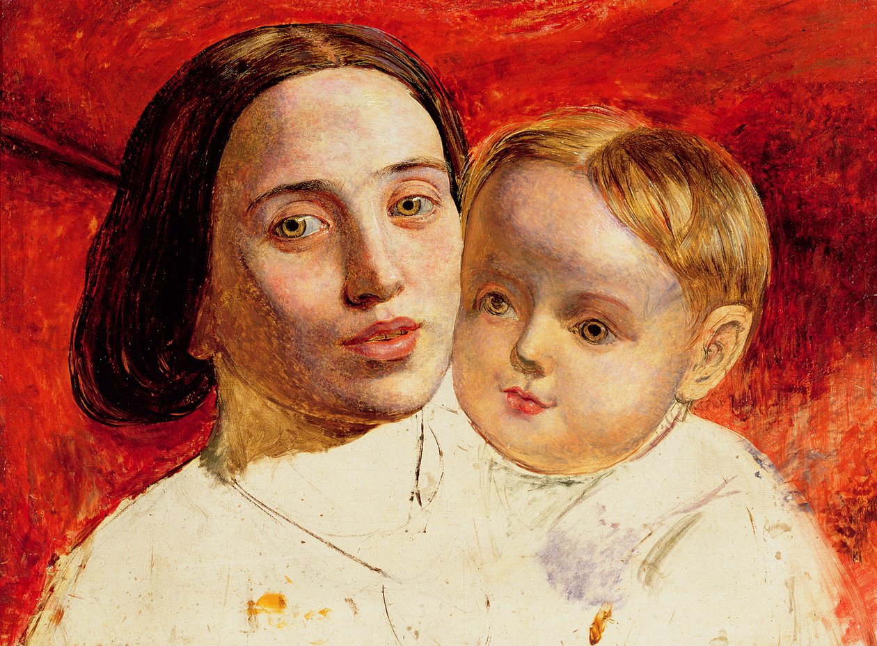 Kunstnernes søster, fru Sarah Wilson og hendes barn af William Holman Hunt
