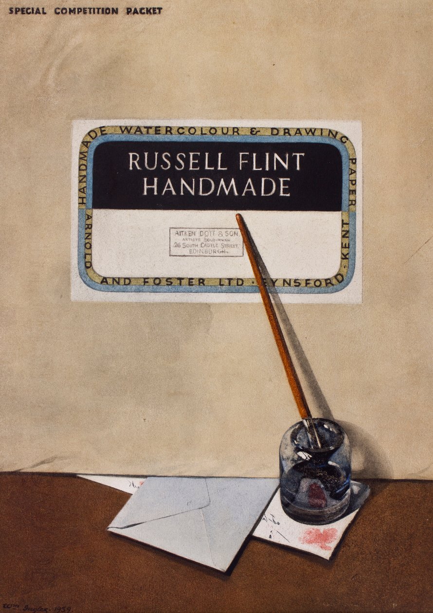Trompe l? Oeil, 1939 (blæk & wc på papir) af William Inglis