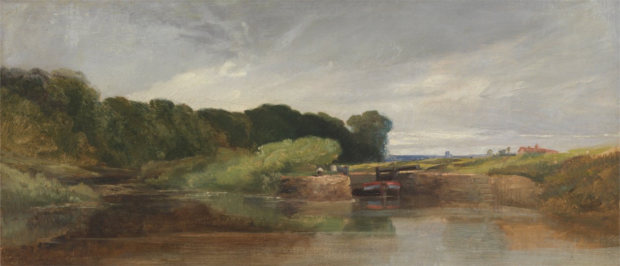 Hanham Lock på Avon af William James Muller