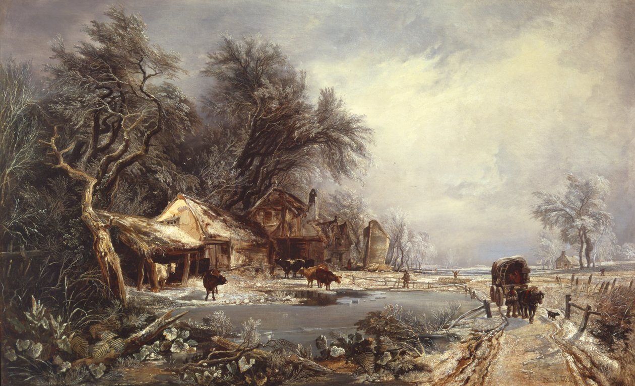 Vinterlandskab, 1836 af William James Muller