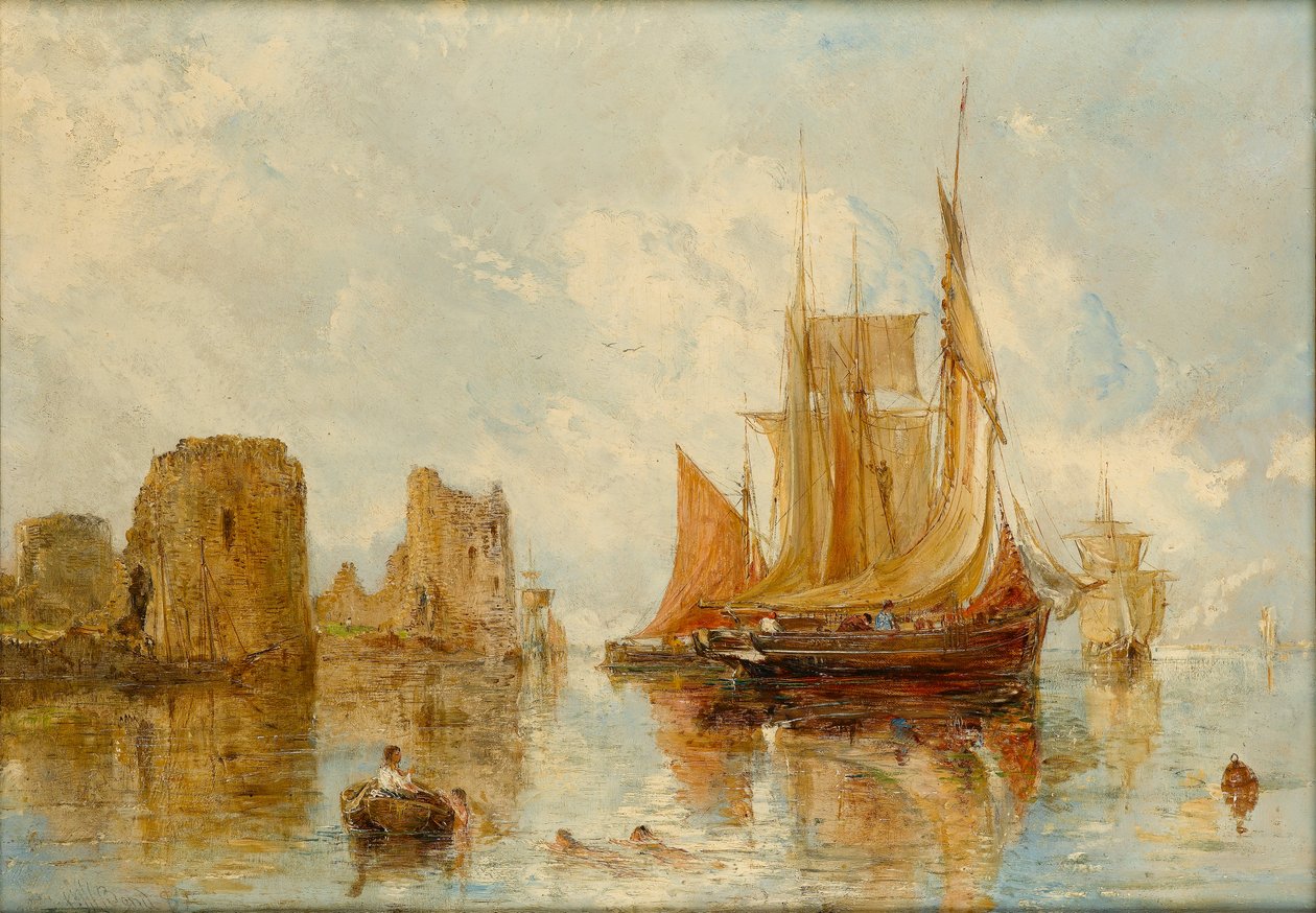 Flint Castle, 1887 af William Joseph J.C. Bond