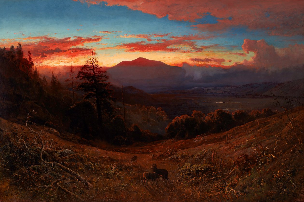 Solnedgang på Mount Diablo (Marin Sunset) af William Keith