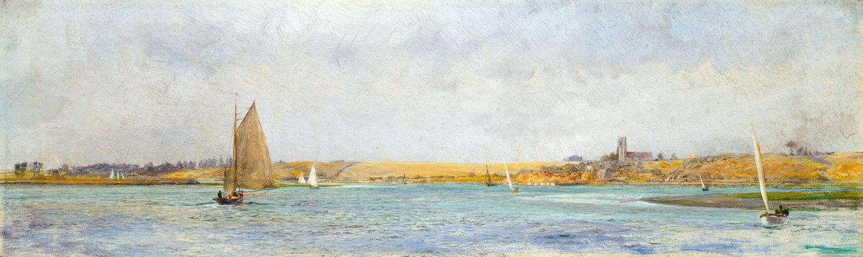 Deben å kigger mod Ramsholt af William Lionel Wyllie