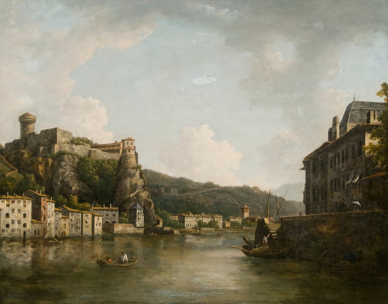 Udsigt over Chateau de Pierre-Encise ved Rhone, Lyon af William Marlow