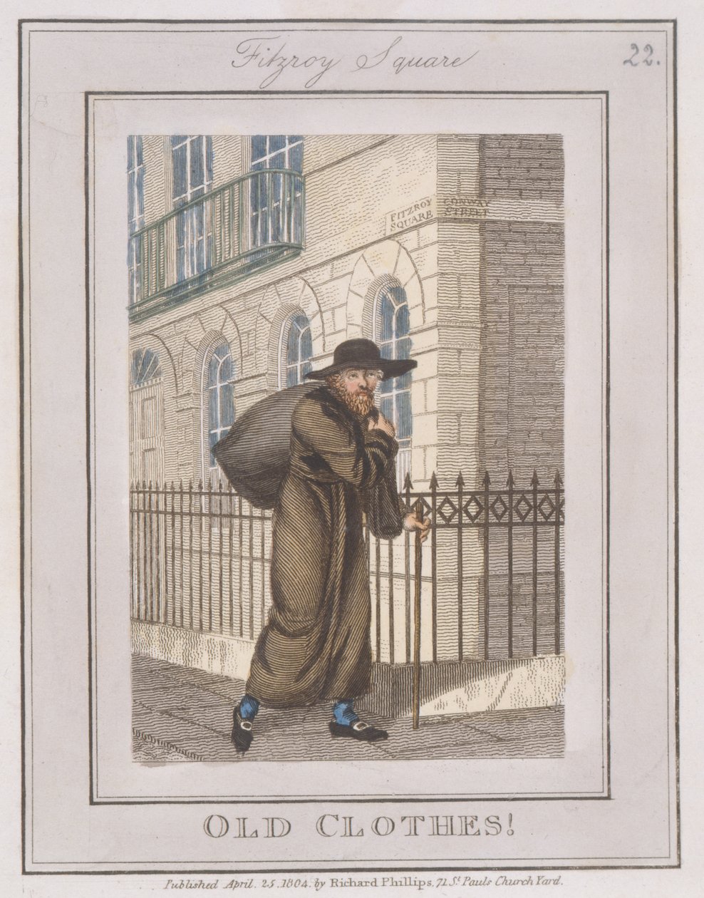 Gamle tøj, fra beskrivelse af pladerne, der repræsenterer Londons omrejsende handlende... af William Marshall after Craig