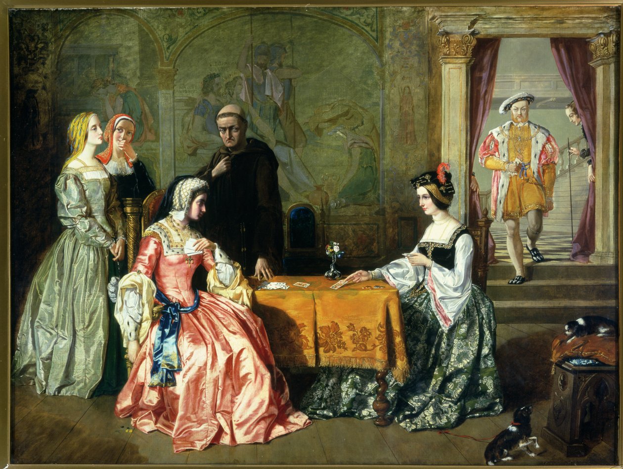 Henrik VIII (1491-1547) og hans hustruer af William Maw Egley