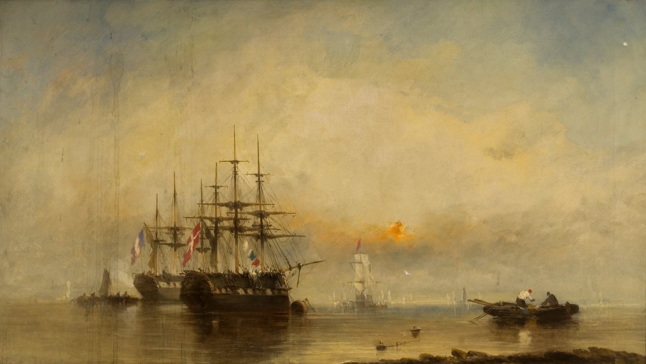 Aften på Medway af William McAlpine
