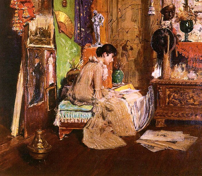 I studiehjørnet af William Merritt Chase