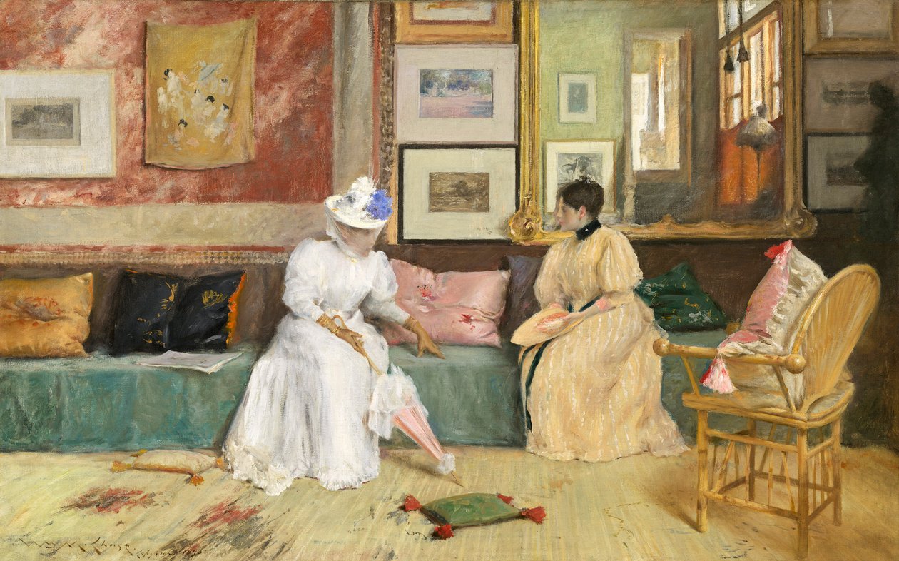 Et venligt kald, 1895 af William Merritt Chase