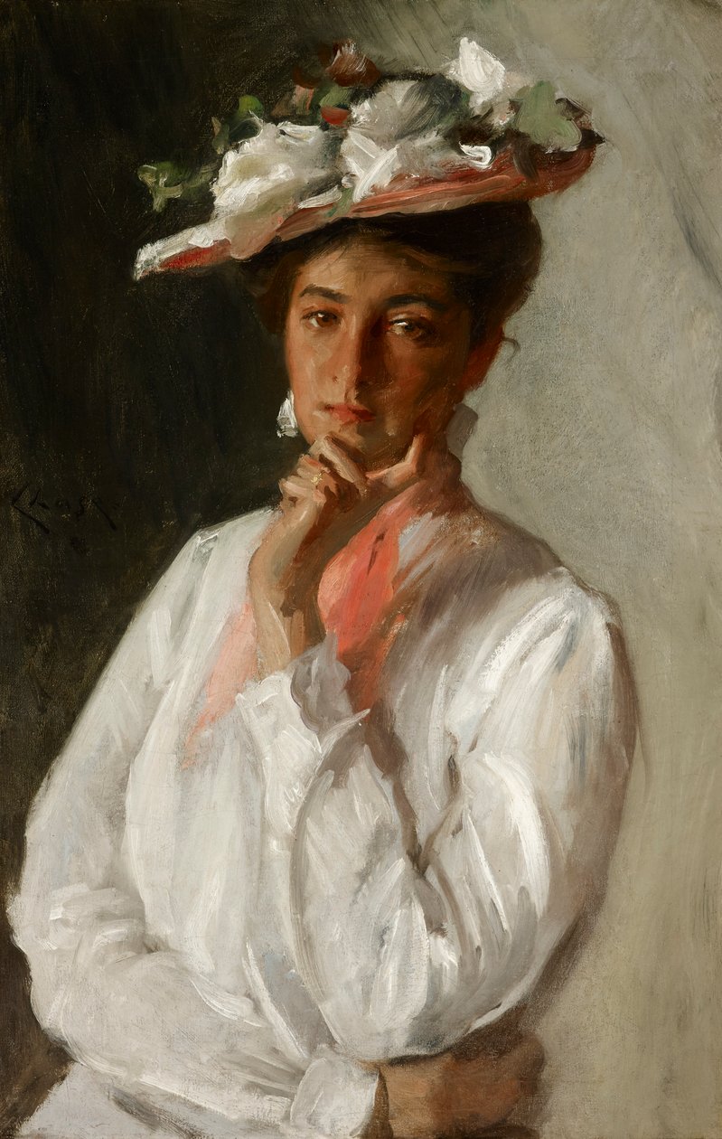 Kvinde i hvidt af William Merritt Chase