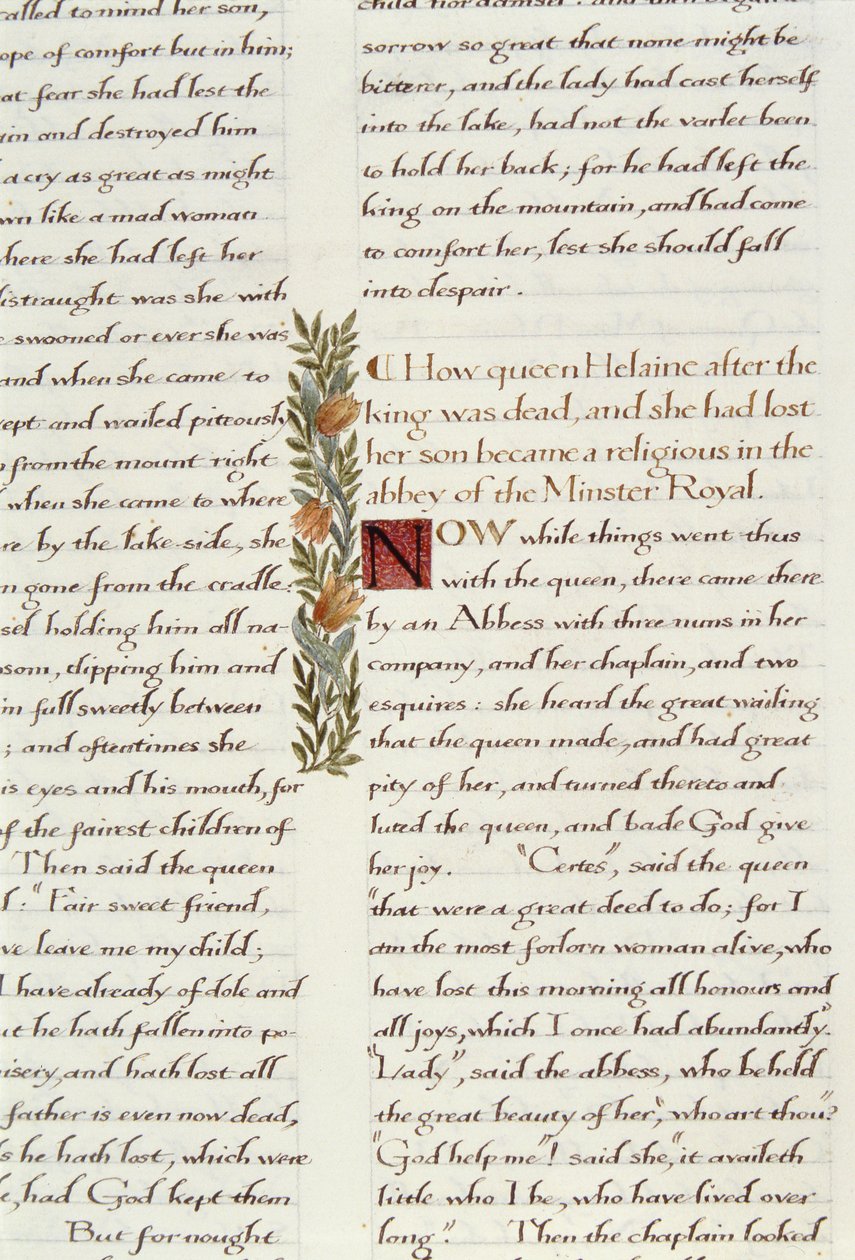 Et af to fragmenter fra Lancelot du Lac (re 223039) af William Morris