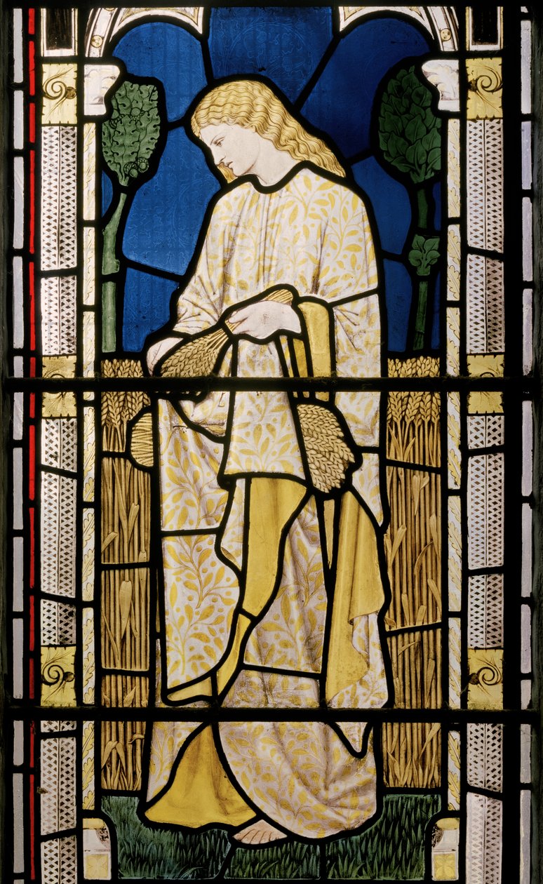 Ruth Amid the Alien Corn, Church of St Edward the Confessor, Cheddleton, 1868 af William Morris