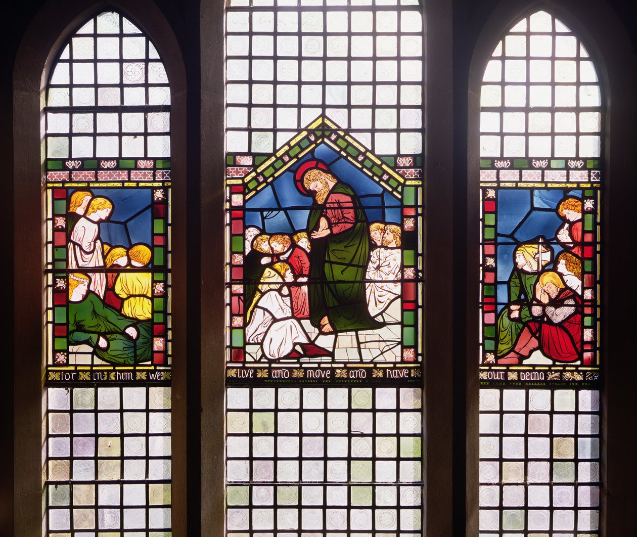 St. Paul prædiker i Athen, 1861 (farvet glas) af William Morris