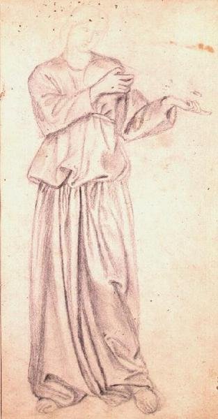 Ung kvinde med en lut af William Morris