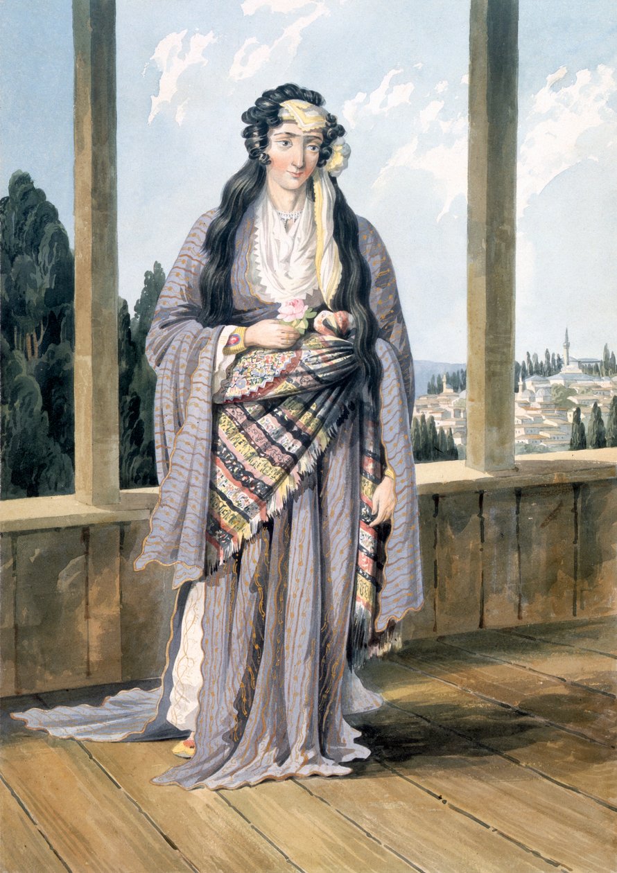 En armensk kvinde i Konstantinopel, 1823 (wc og blyant på papir) af William Page