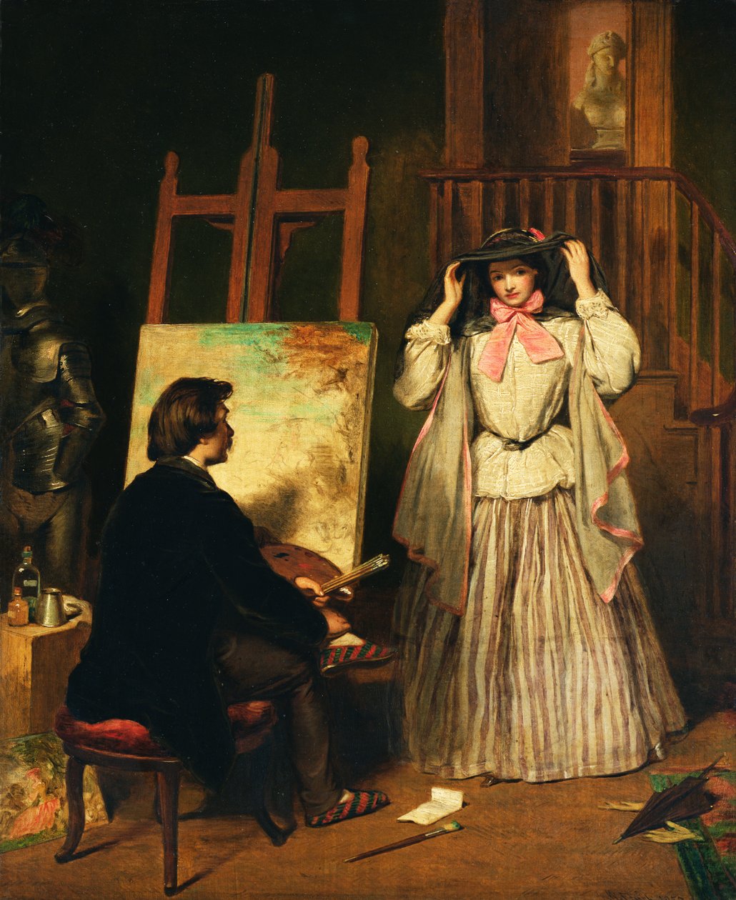 Kunstnerens model, 1859 af William Powell Frith