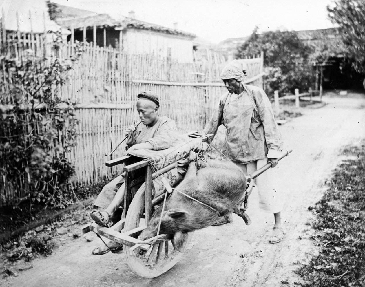En Shanghai Cab, ca. 1875 af William Saunders