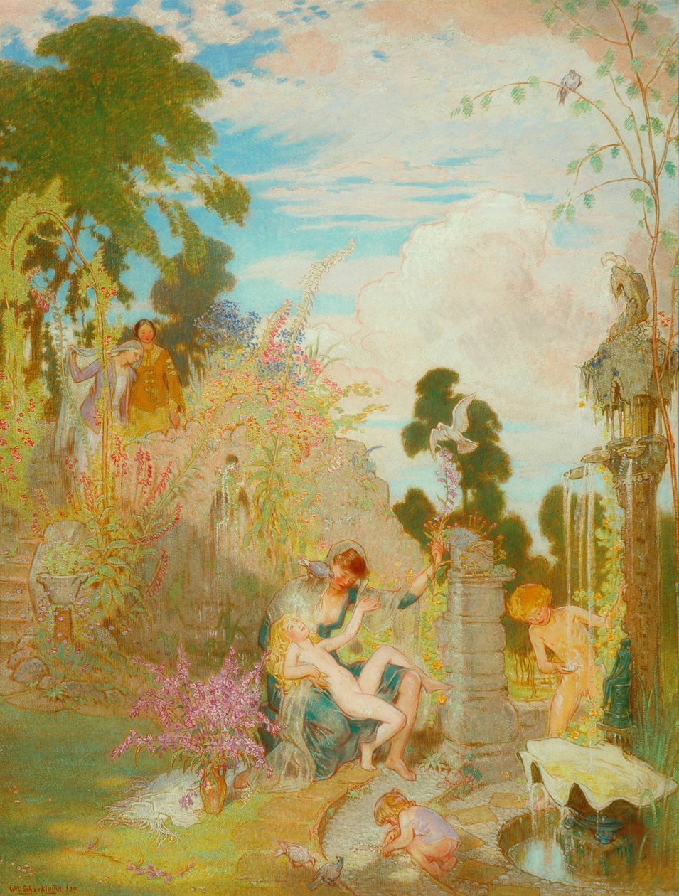 En have-idyl, 1929 af William Shackleton