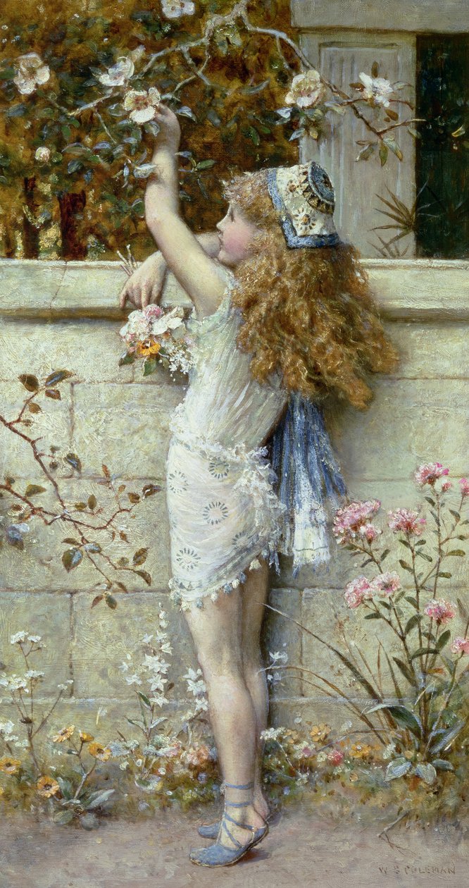 Indsamling af blomster (olie) af William Stephen Coleman