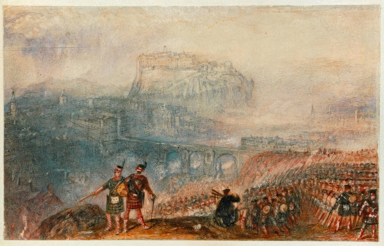 Edinburgh Castle: Highlanders March af Joseph Mallord William Turner