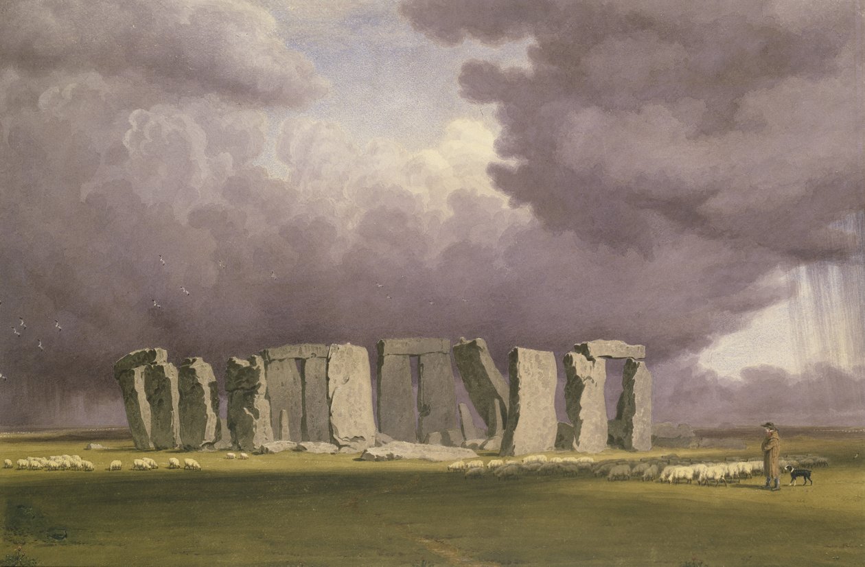 Stonehenge: Stormy Day, 1846 (akvarel over grafit, på papir) af Joseph Mallord William Turner