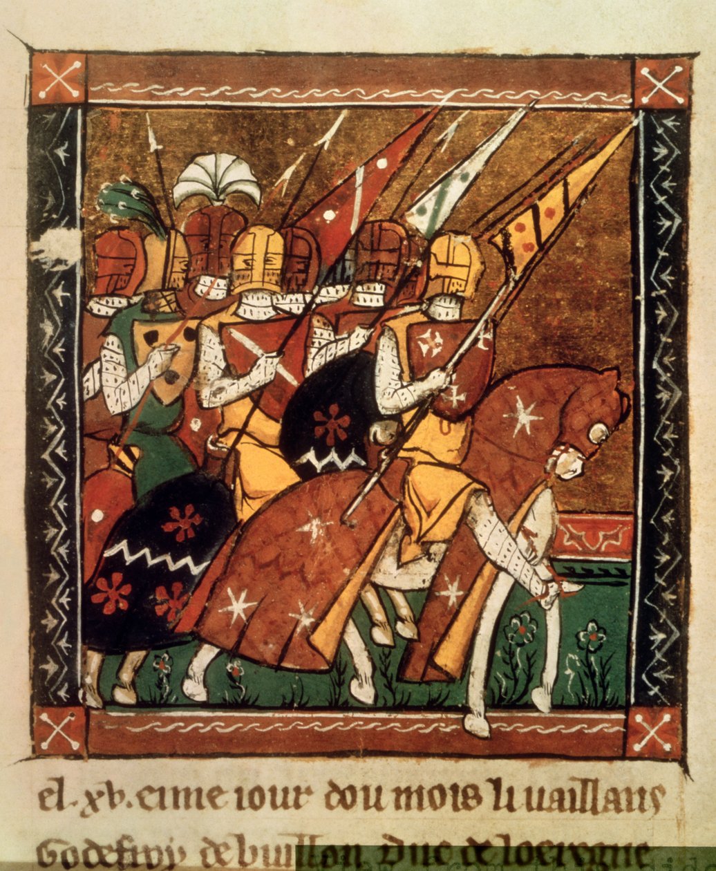 Fr 9084 f.20v: Afgang til første korstog af William of Tyre