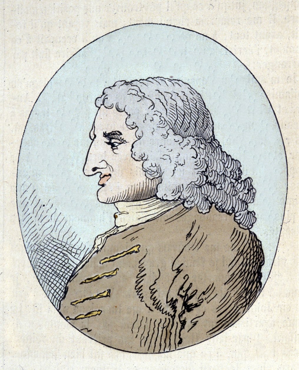 Portræt af Henry Fielding af William (after) Hogarth