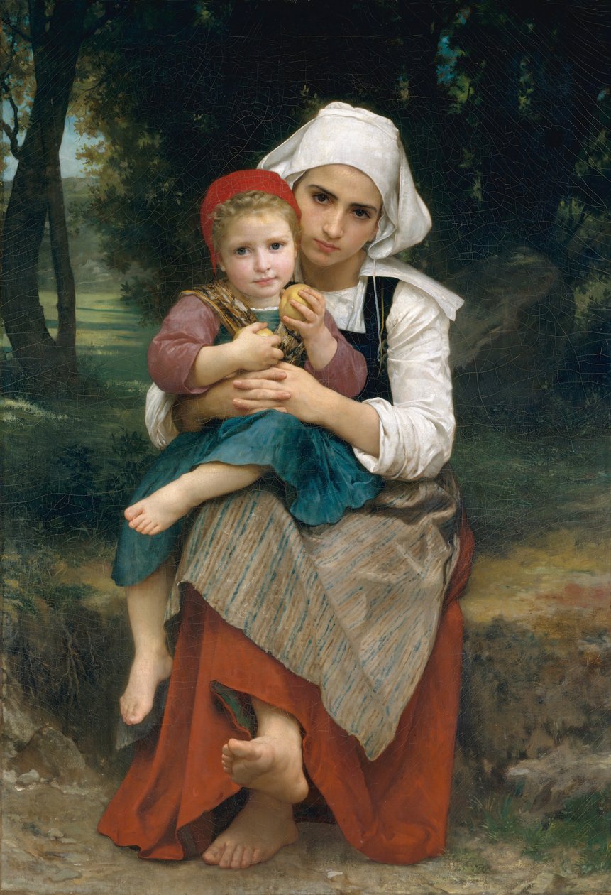 Bretonske bror og søster, 1871. af William Adolphe Bouguereau