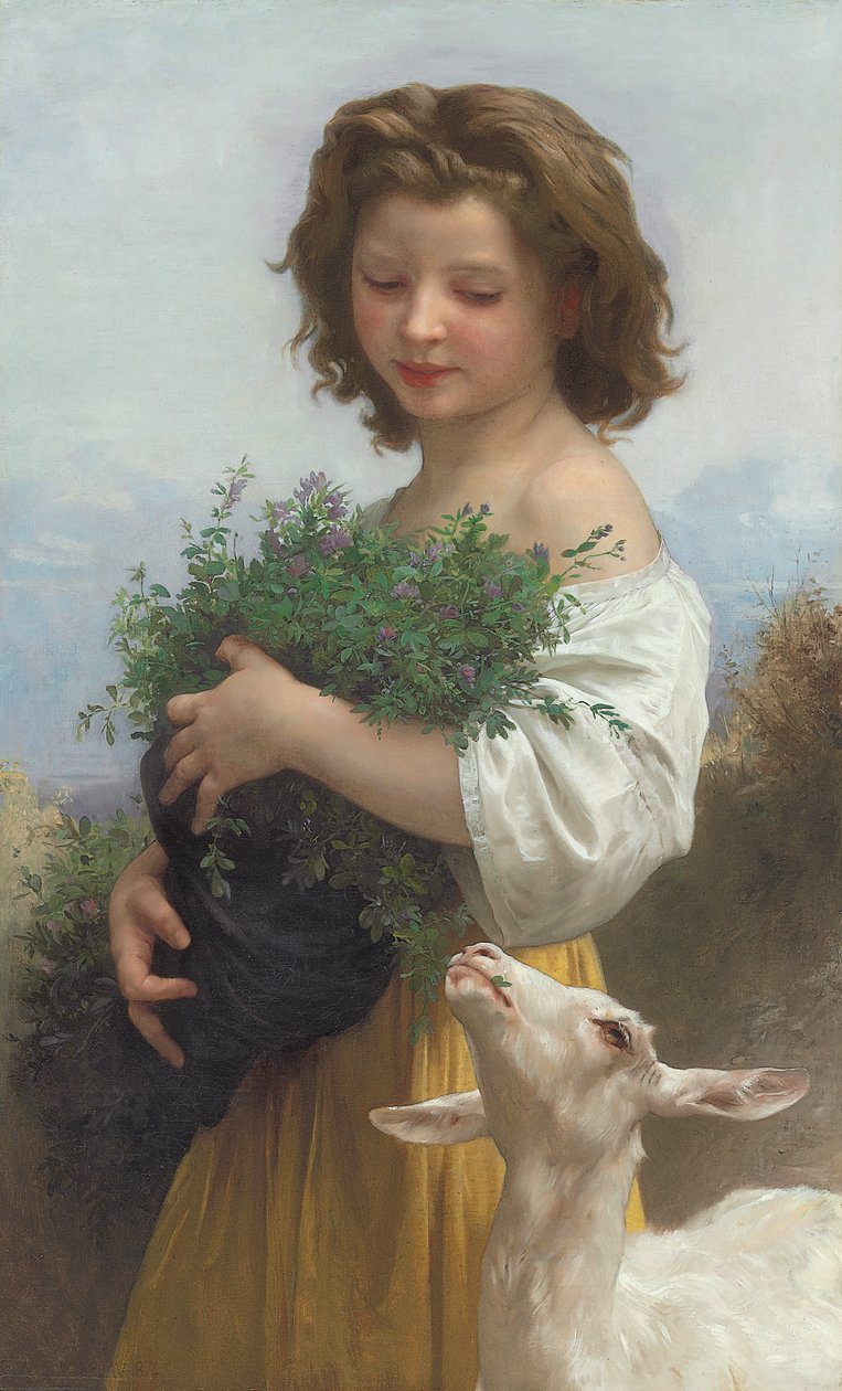 Lille Smaragd; Den lille smaragd, 1874 af William Adolphe Bouguereau
