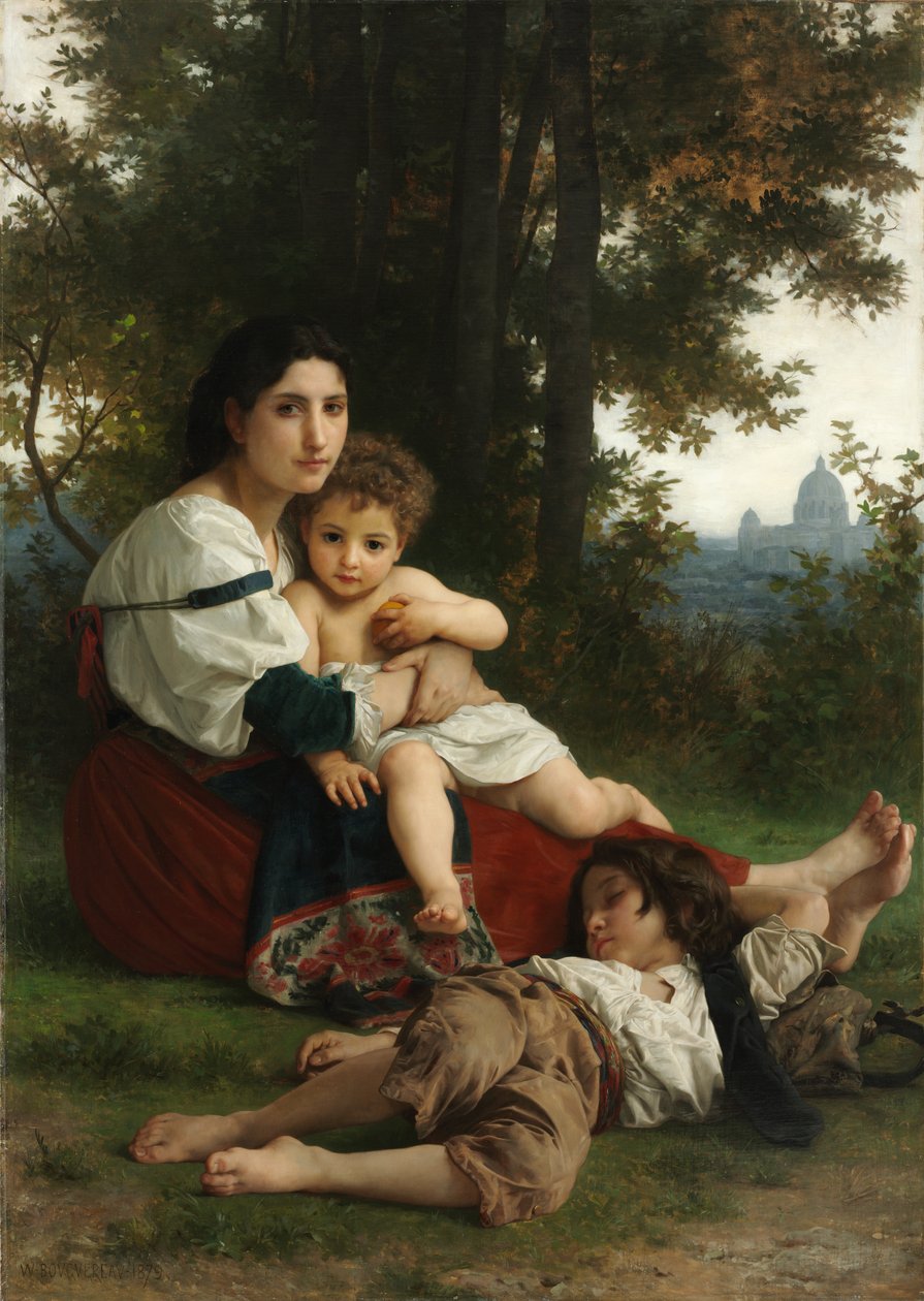 Hvile, 1879. af William Adolphe Bouguereau