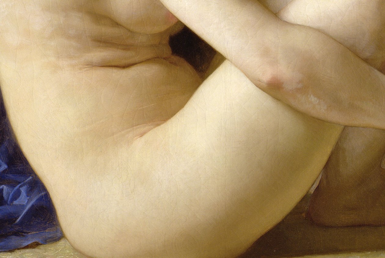 Siddende nøgen, 1884 af William Adolphe Bouguereau
