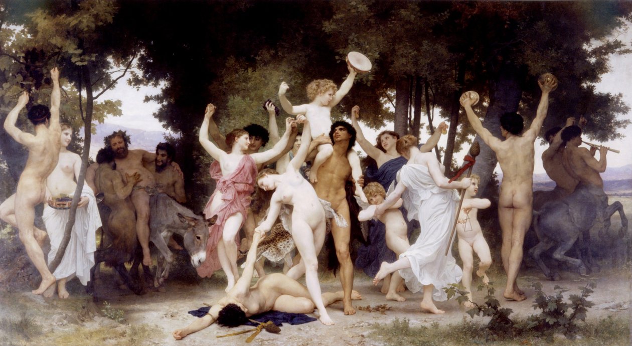 Ungdommen af Bacchus af William Adolphe Bouguereau
