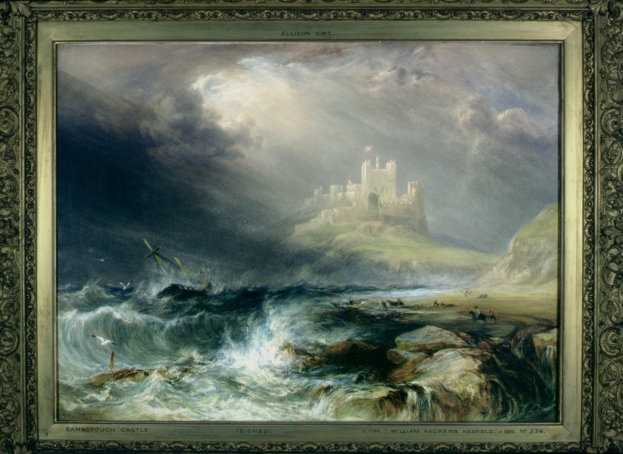 Bamburgh Castle, Northumberland af William Andrews Nesfield