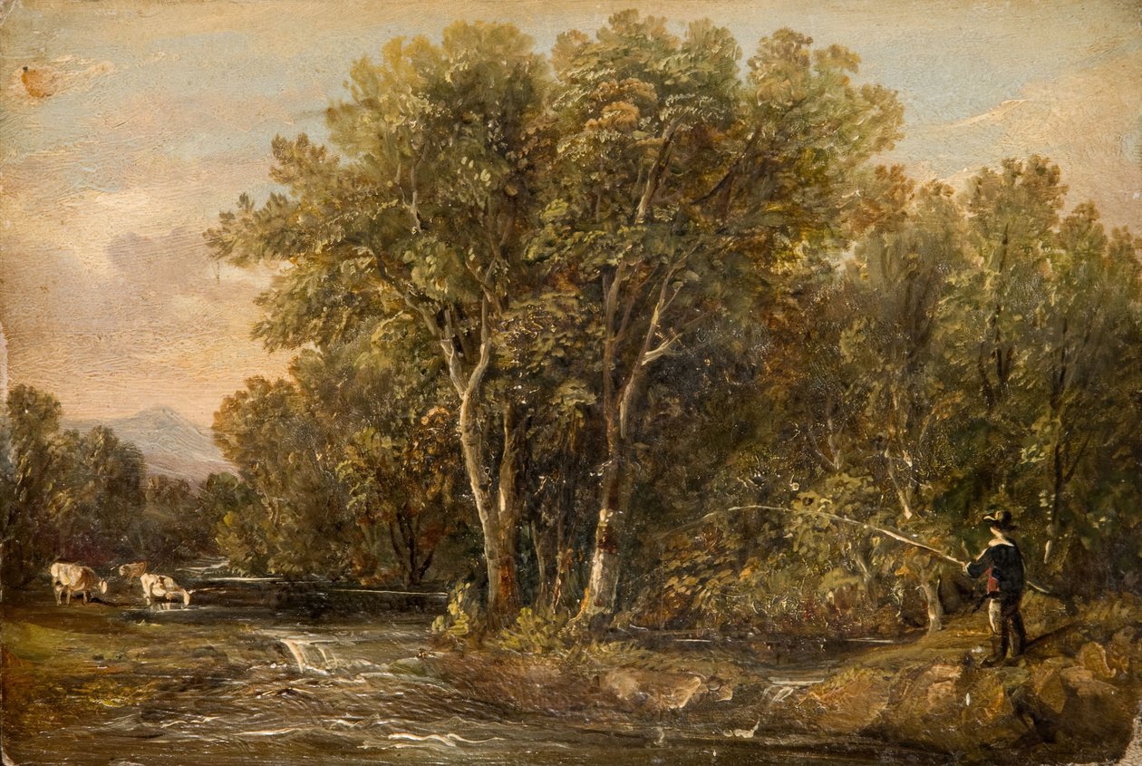 Skovklædt landskab, 1851. af William Bath