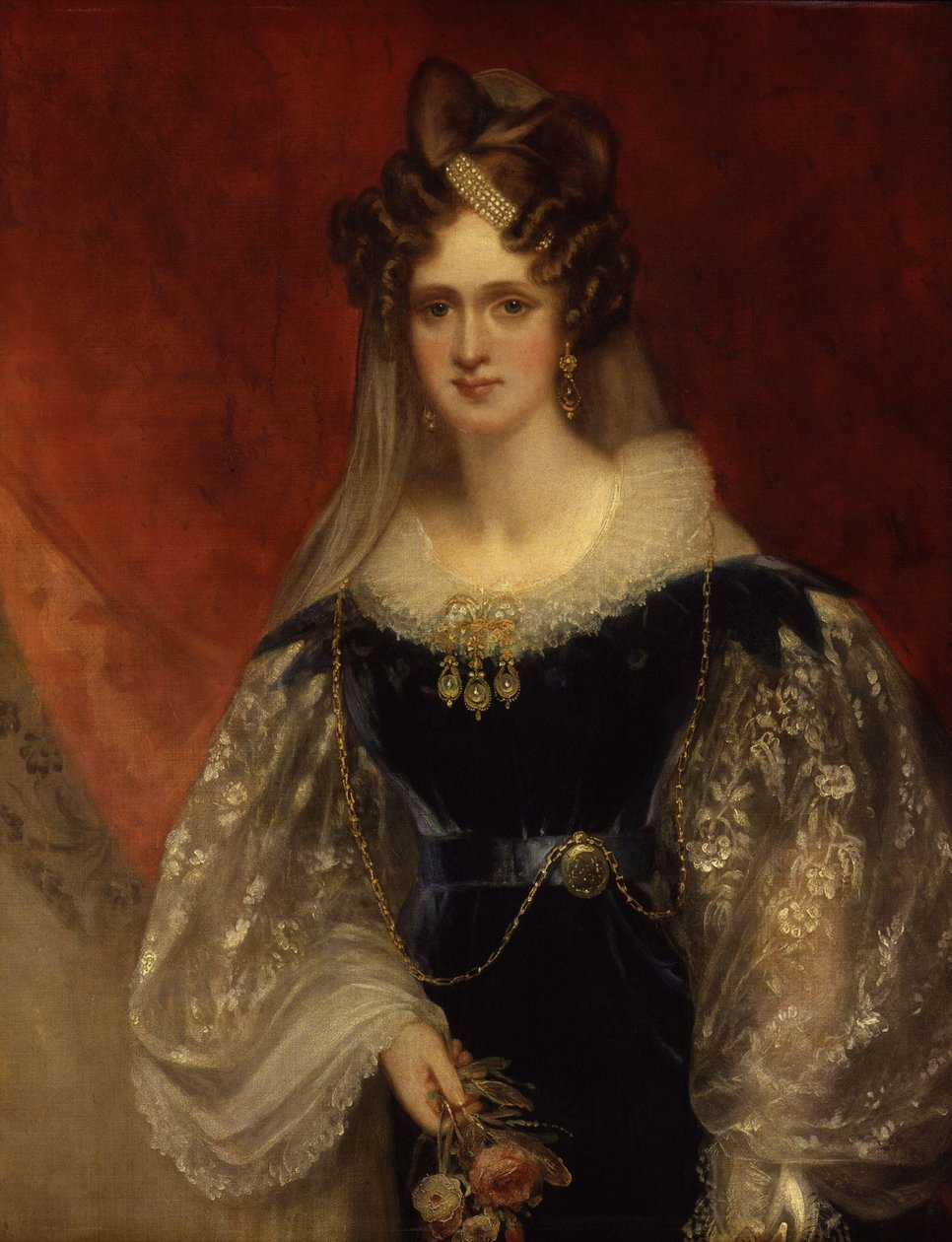 Dronning Adelaide (prinsesse Adelaide af Sachsen-Meiningen) af William Beechey