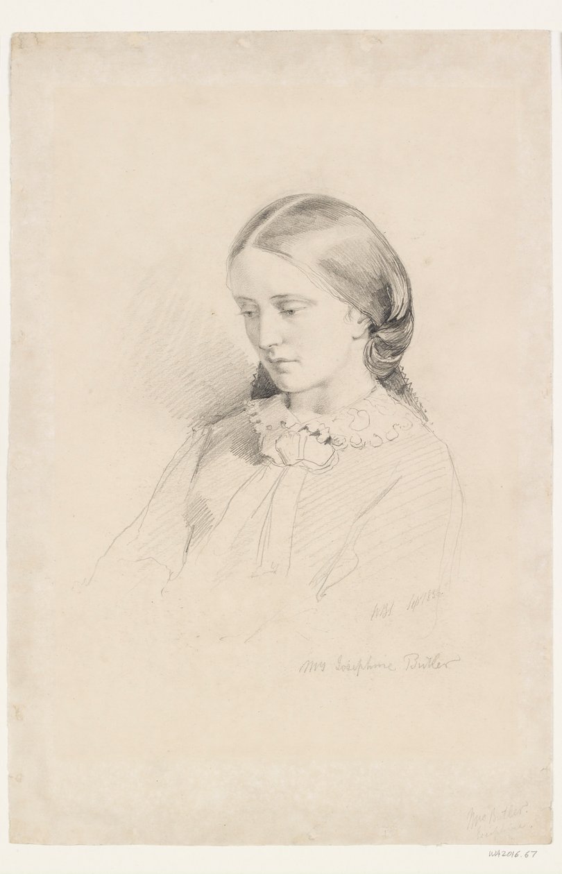 Josephine Butler, tidlig feministisk kampagneleder, 1856 af William Bell Scott