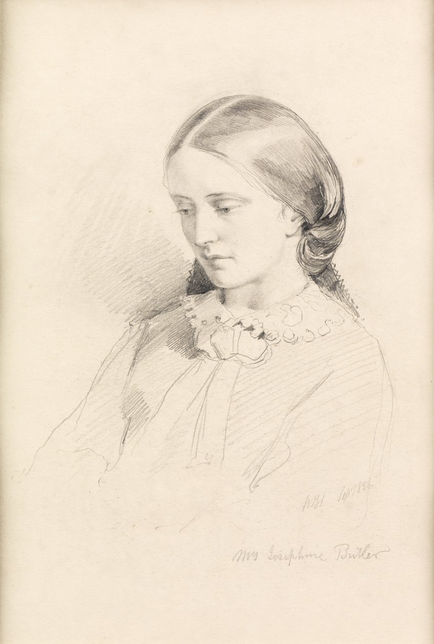 Josephine Butler, tidlig feministisk kampagneleder, 1856 af William Bell Scott