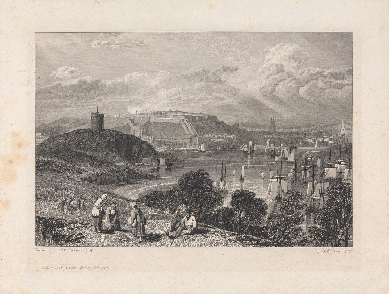 Plymouth, med Mount Batten af William Bernard Cooke