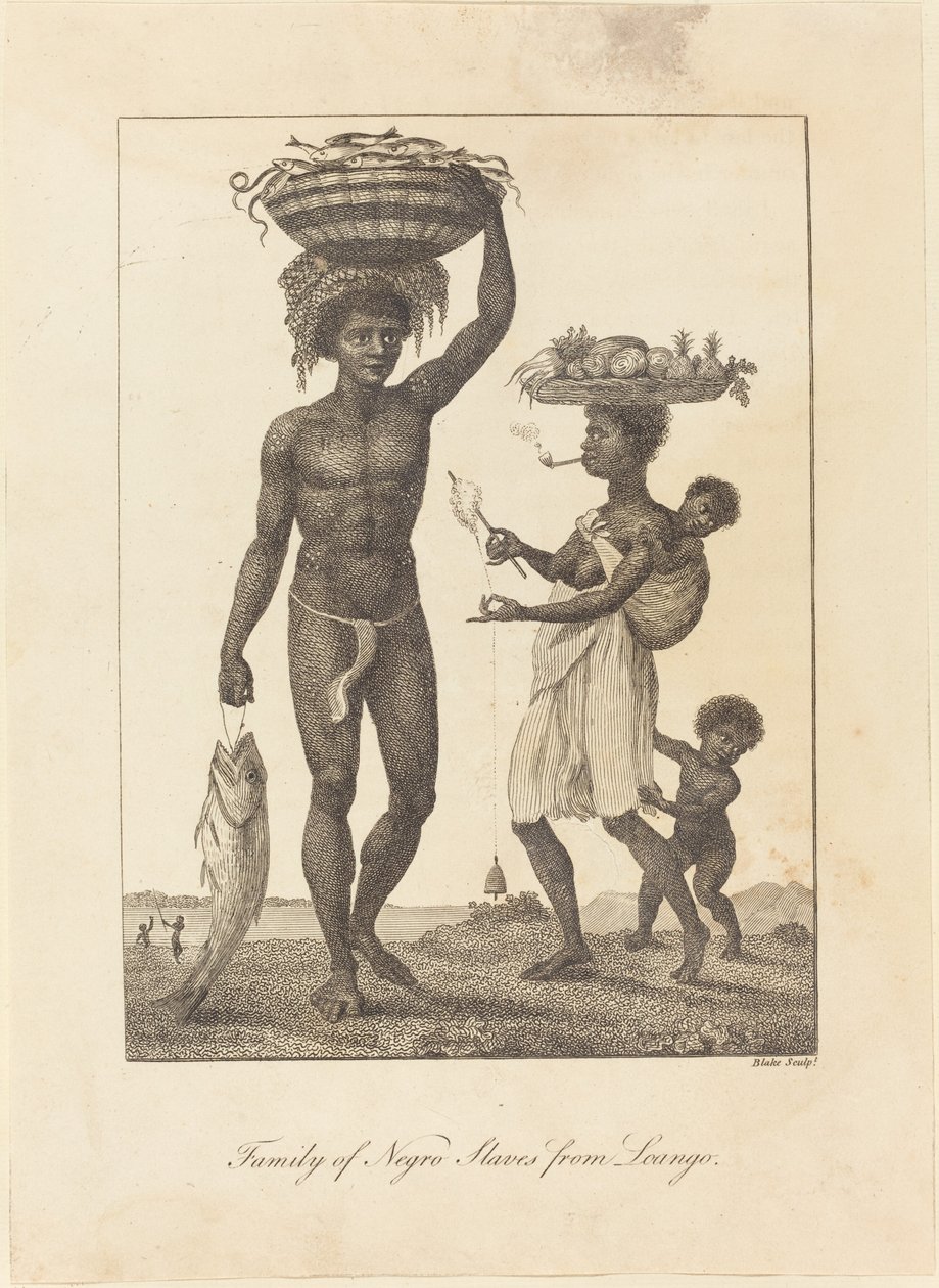 Slavefamilie fra Loango, 1793. af William Blake