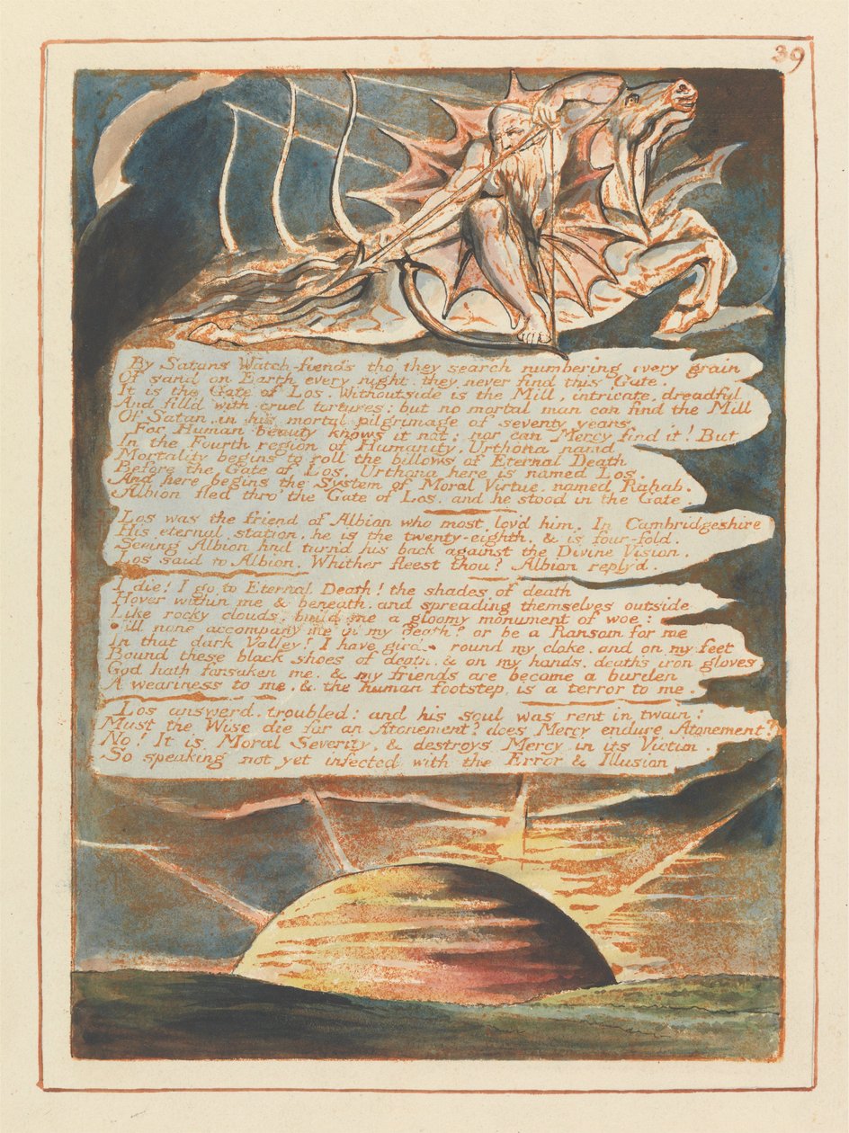 Jerusalem, Plate 39, Af Satans Watch-fiends .... af William Blake