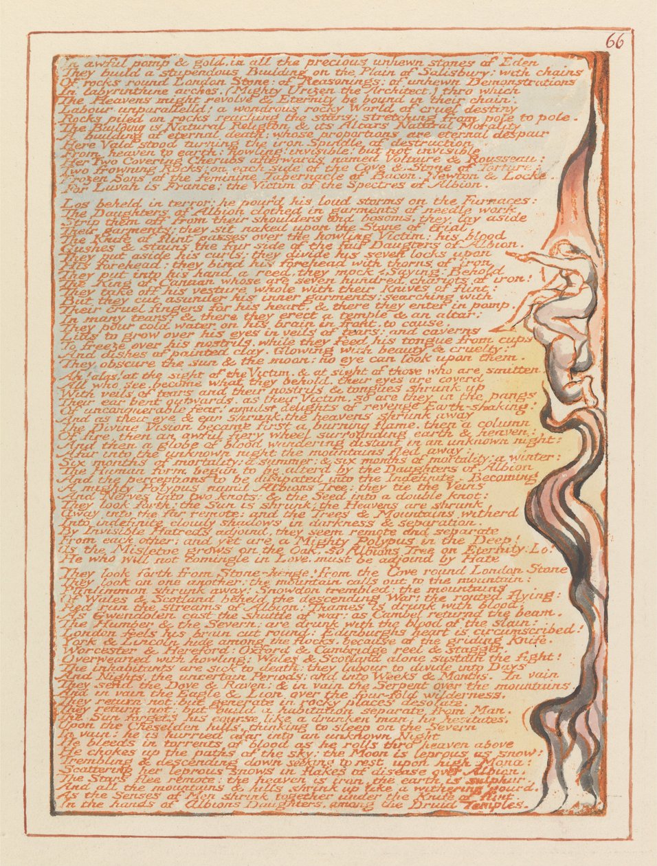 Jerusalem, plade 66, i frygtelig pomp og guld .... af William Blake