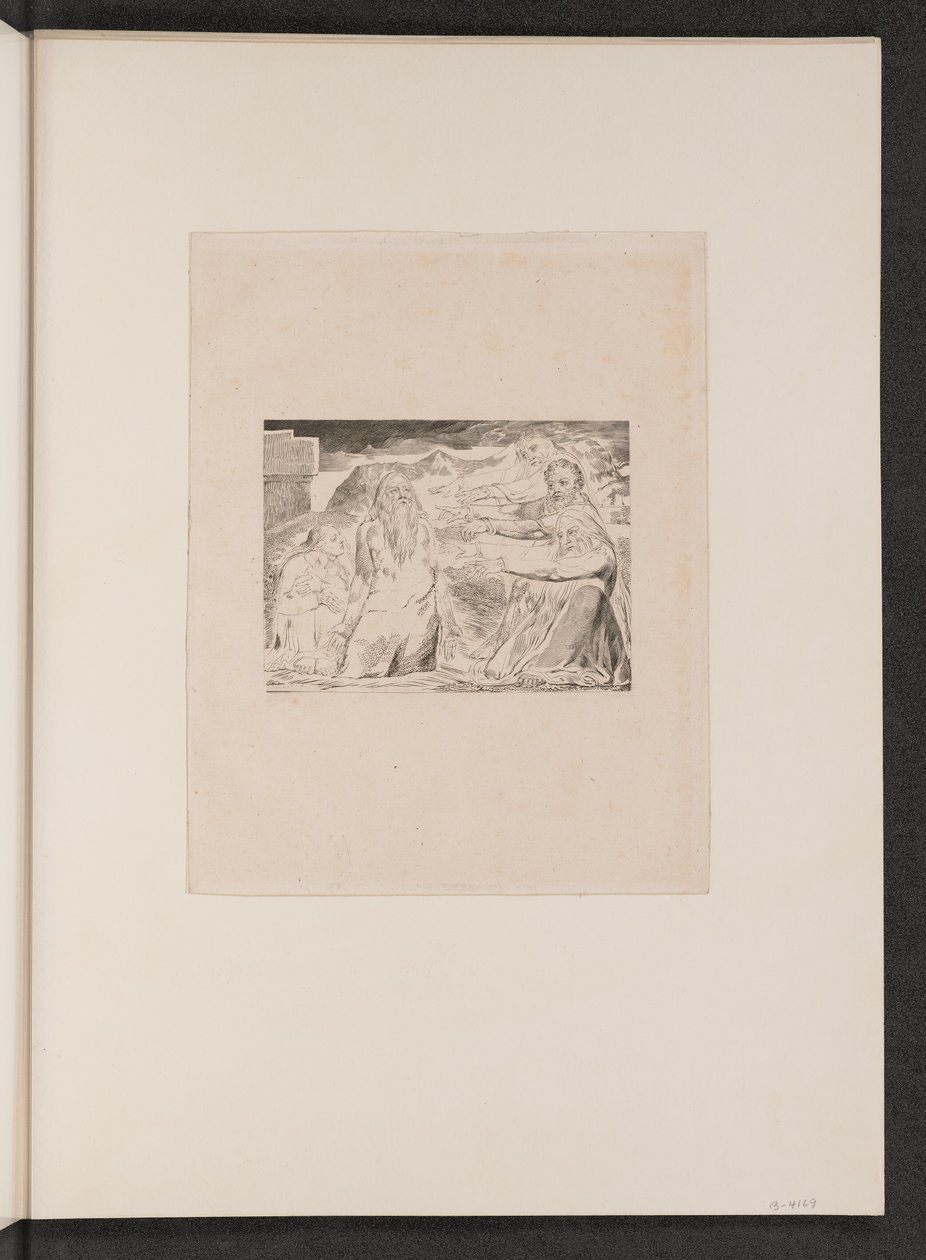 Job irettesat af sine venner af William Blake