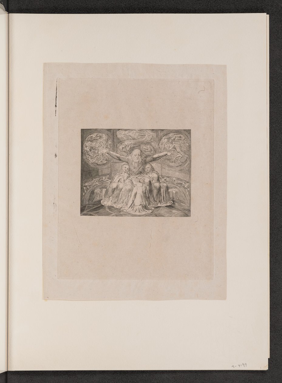 Job og hans døtre af William Blake