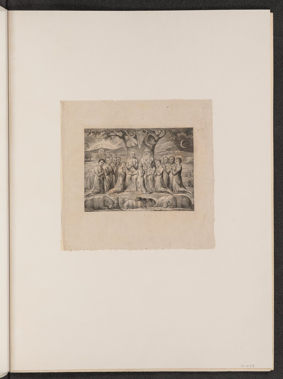 Job og hans familie, 1825. af William Blake