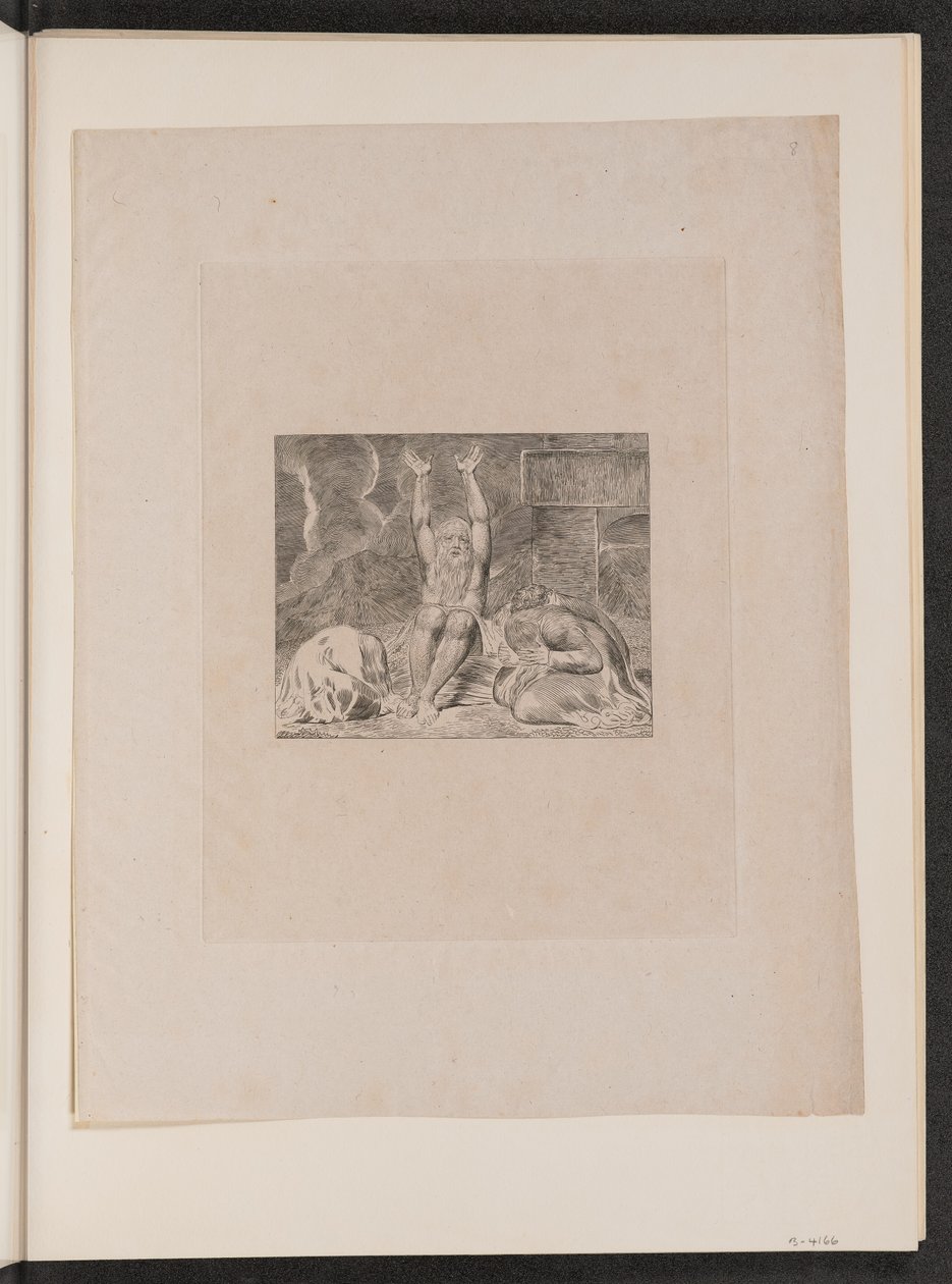 Jobs fortvivlelse, 1825. af William Blake