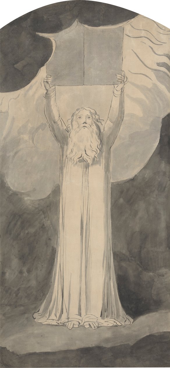 Moses modtager loven af William Blake
