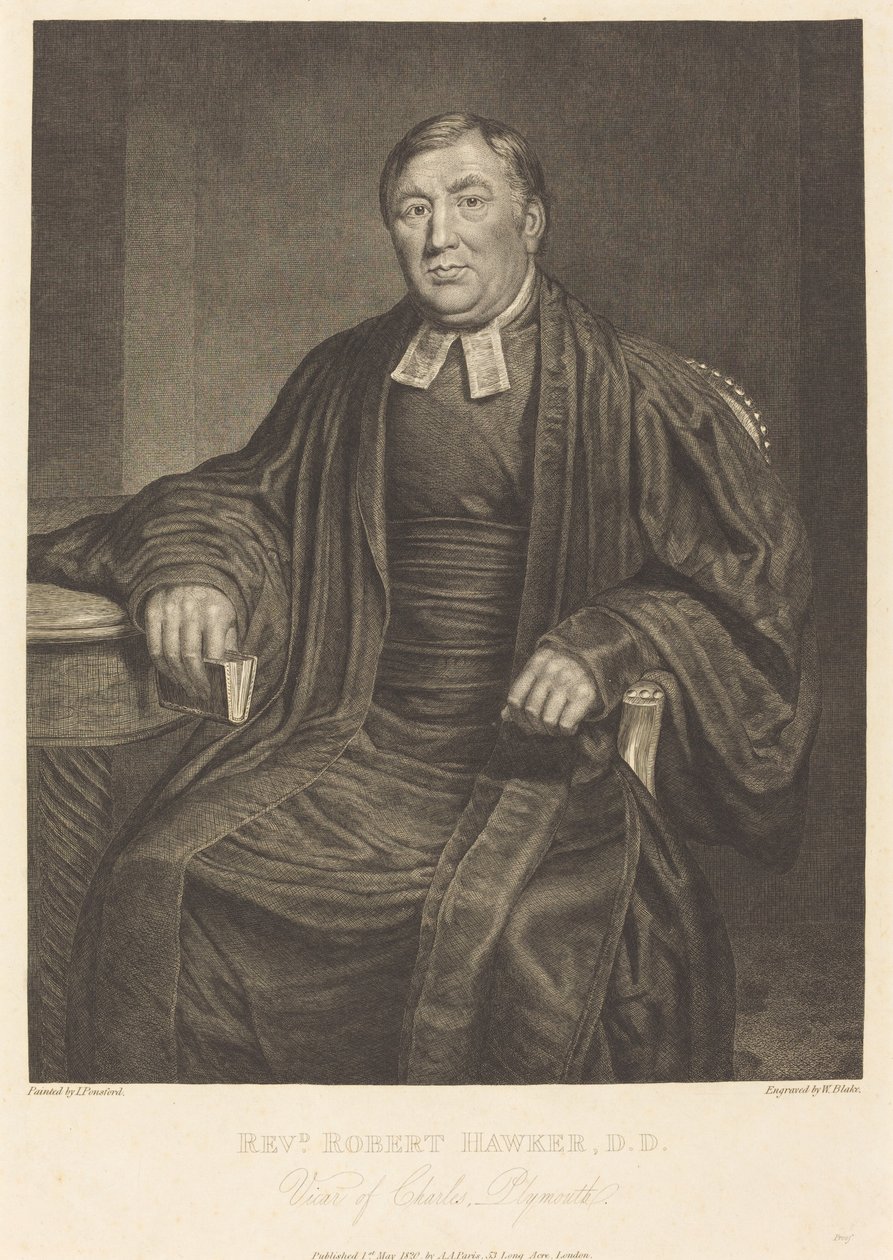 Reverend Robert Hawker, D.D., 1820. af William Blake
